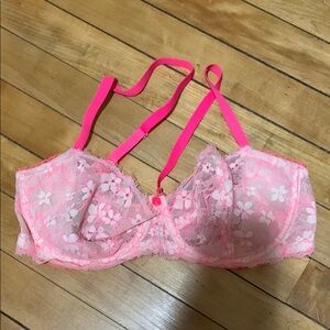 Victoria's Secret Pink Floral Lace Bra